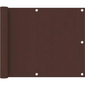 Tela de varanda 75x500 cm tecido Oxford castanho com Estrutura de Metal