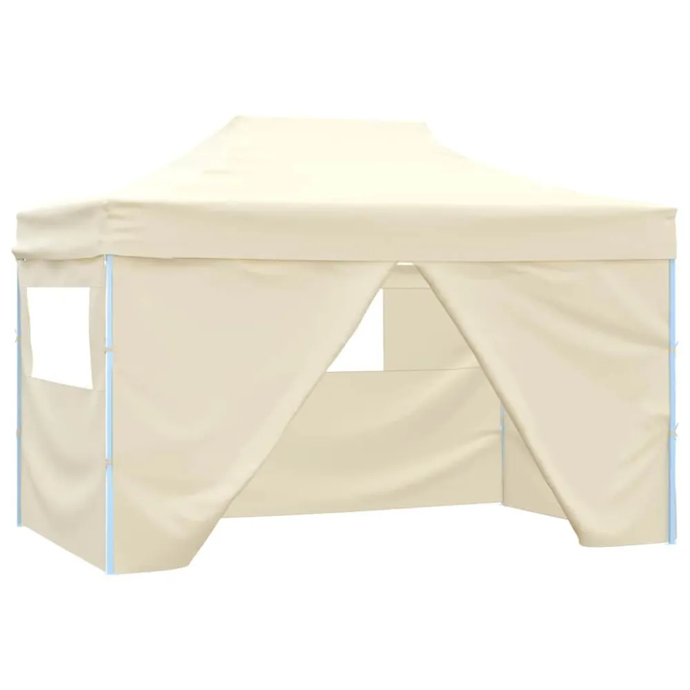 Bandeja de Propagação Tenda pop-up dobrável com 4 paredes laterais 3x4,5 m branco nata