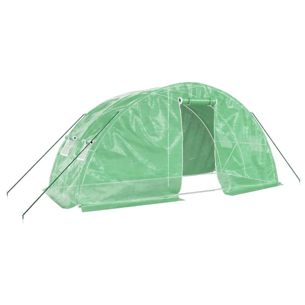 Cúpula de Humidade Estufa com estrutura de ço 10 m² 5x2x2,3 m verde