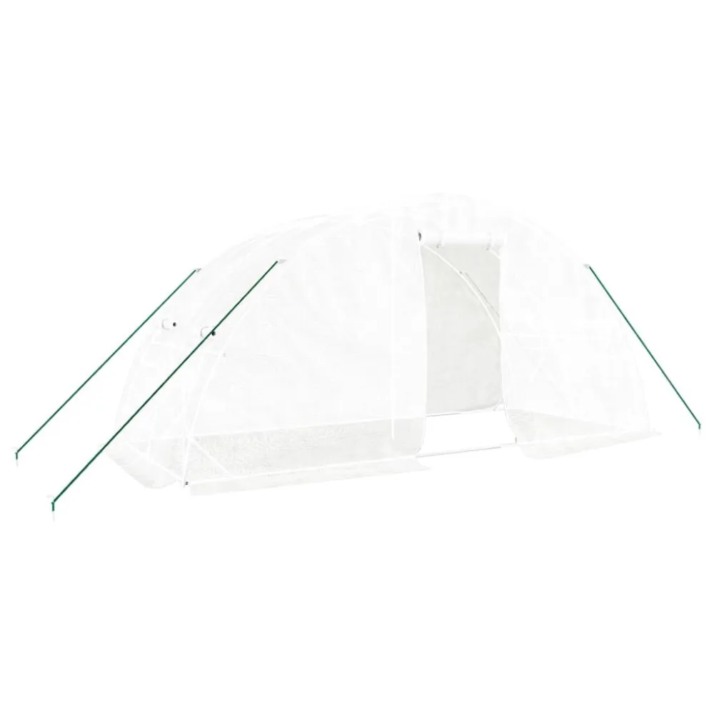 Kit Completo Estufa com estrutura de ço 10 m² 5x2x2,3 m branco