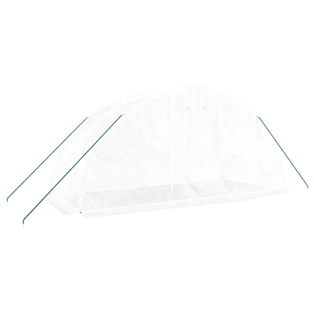 Kit Completo Estufa com estrutura de ço 10 m² 5x2x2,3 m branco