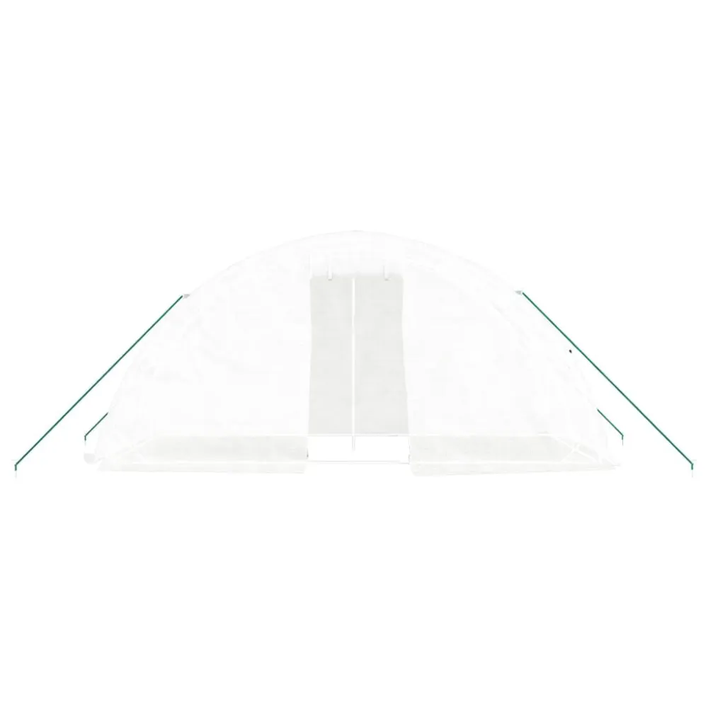 Kit Completo Estufa com estrutura de ço 10 m² 5x2x2,3 m branco