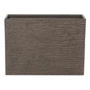 Premium Resistente Intempéries Vaso para plantas em pedra castanha escura 29 x 70 x 50 cm EDESSA