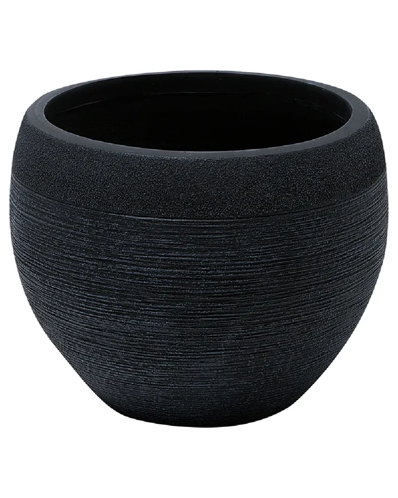 Stone Plant Pot 38x38x30 cm Ébano ZAKROS