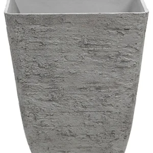 Vaso para plantas em pedra cinzenta 39 x 39 x 43 cm DELOS Diâmetro de 30 cm