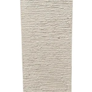 Vaso para plantas em pedra creme 30 x 30 x 60 cm GAZA Recipiente com Rodas