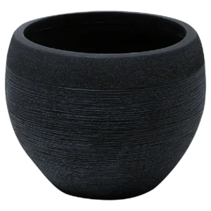 Vaso para plantas em pedra preta 38 x 38 x 30 cm ZAKROS Kit de 3 Tamanhos