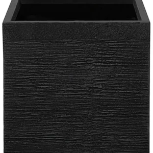 Vaso para plantas preto 40 x 40 x 38 cm PAROS com Pés Elevadores