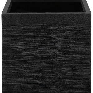 Vaso para plantas preto 40 x 40 x 38 cm PAROS com Pés Elevadores