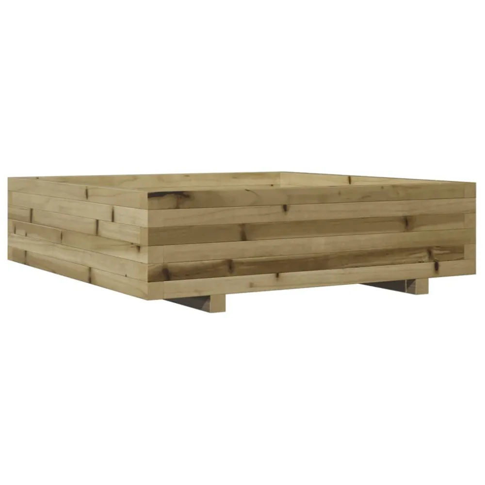 Vaso/floreira de jardim 90x90x26,5 madeira de pinho impregnada | Resistente Geada |