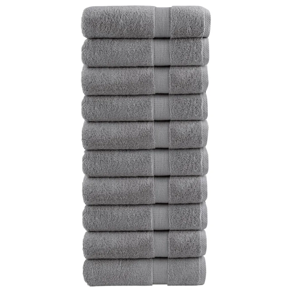 Toalhas de mãos valorizado SOLUND 10pcs 50x100cm 600 gsm cinzento
