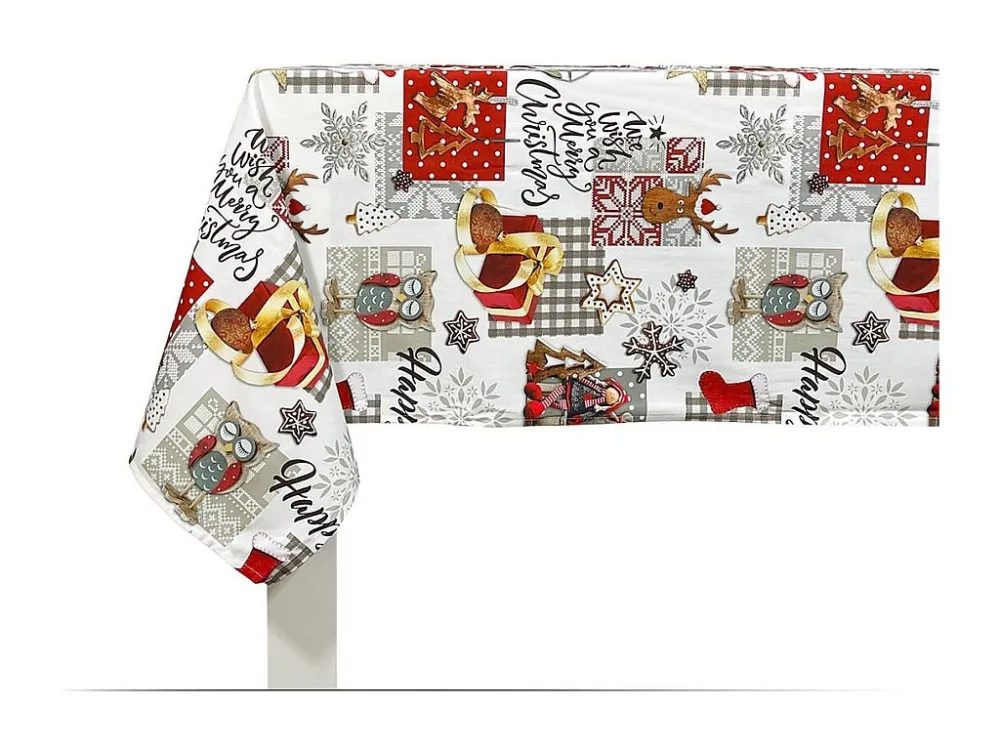 Toalha de mesa de Natal Naf Naf Naive Xmas policromático