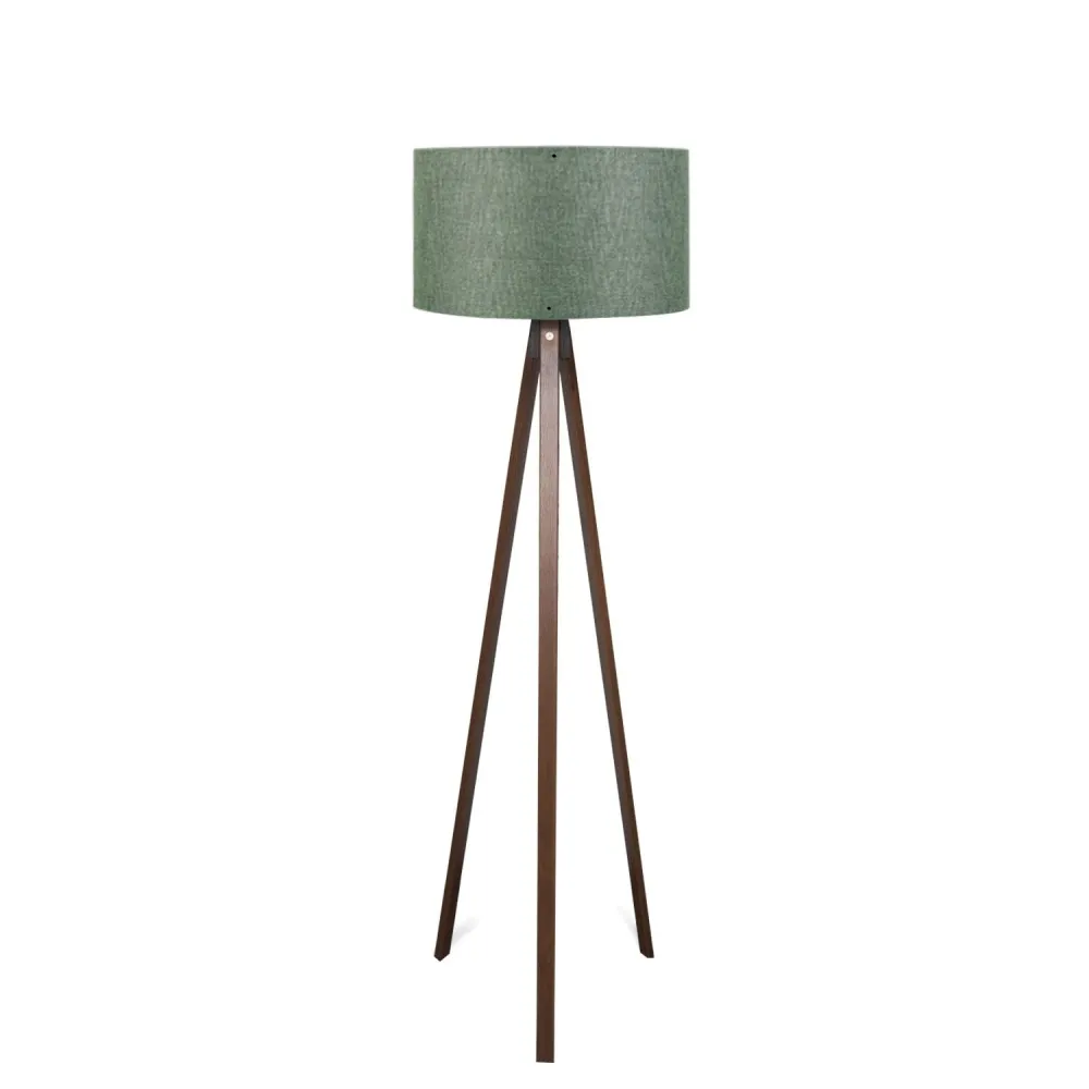 Candelabro Tympanum tripé Madeira Marrom e Verde celadon | Cobertura Total e Fácil Montagem