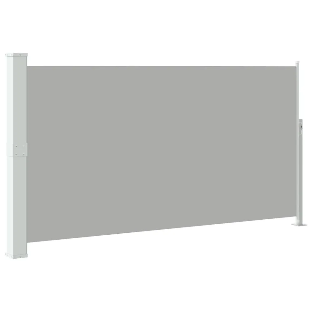 Sombreiro de Parede Toldo lateral retrátil para pátio 160x300 cm cinzento