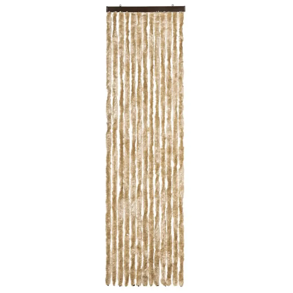 Cortina anti-insetos 56x185 cm chenille bege