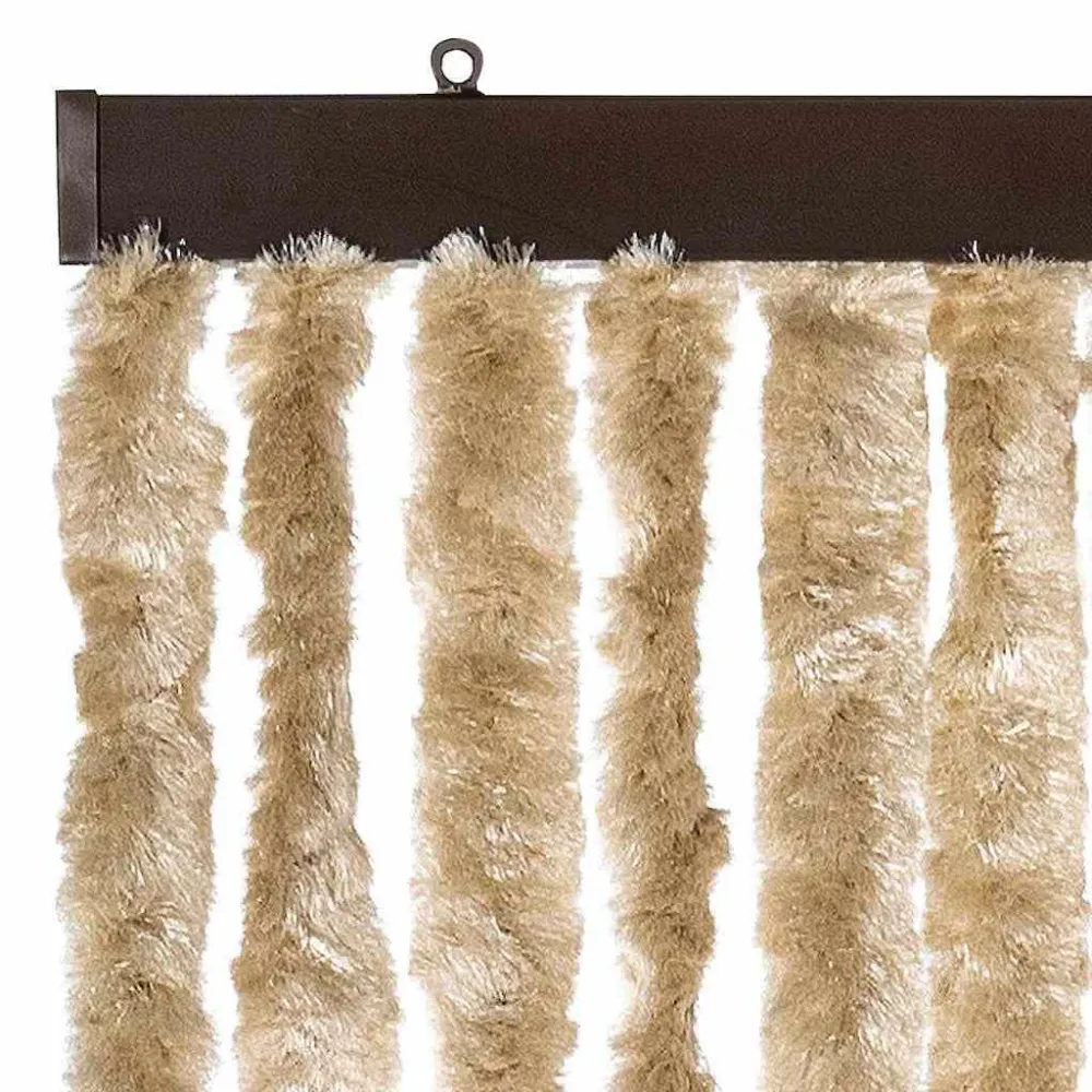 Cortina anti-insetos 56x185 cm chenille bege
