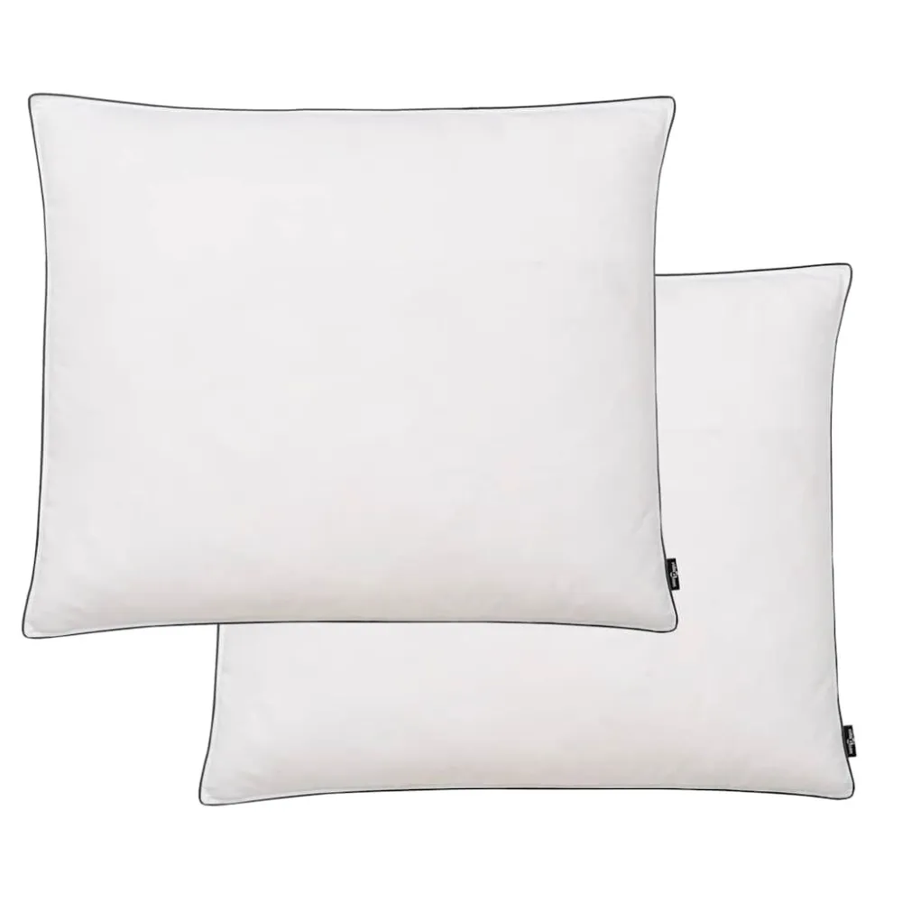 Almofadas 2 pcs enchimento de penugem/penas 70x60 cm branco com Capa de Algodão
