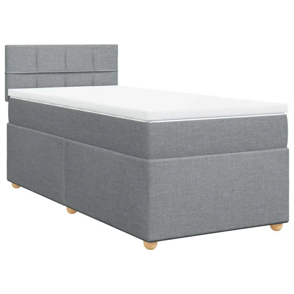 Cama com molasemcolchão 80x200 cm tecido cinza-claro Tamanho 50x70 cm