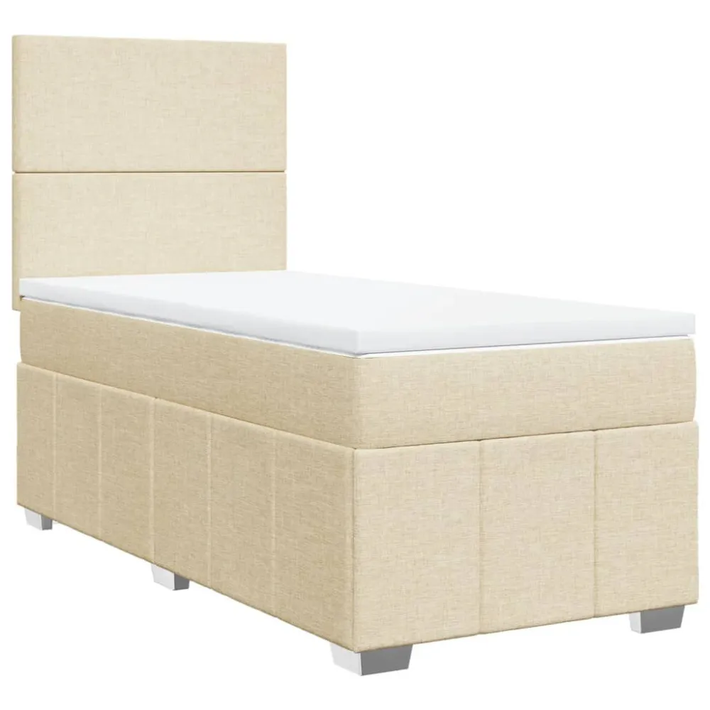 Suporte Lombar Cama com molasemcolchão 80x200 cm tecido cor crème