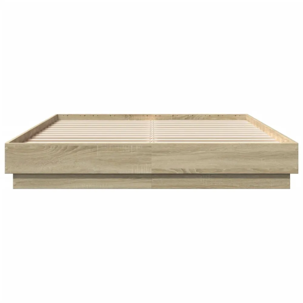 Suporte Lombar Estrutura de cama 120x200 cm derivados madeira carvalho sonoma