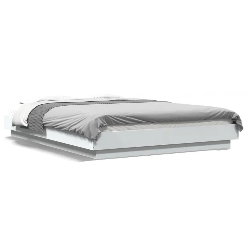 Viscoelástico Certificado Estrutura de cama 120x200 cm derivados de madeira branco