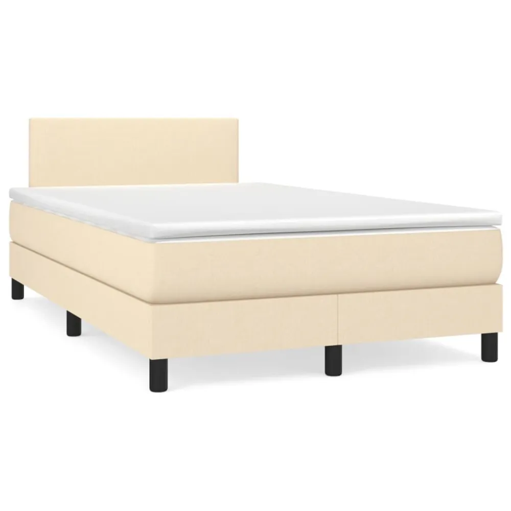 Cama com molasemcolchão 120x200 cm tecido cor creme | Hipoativante e Respirável