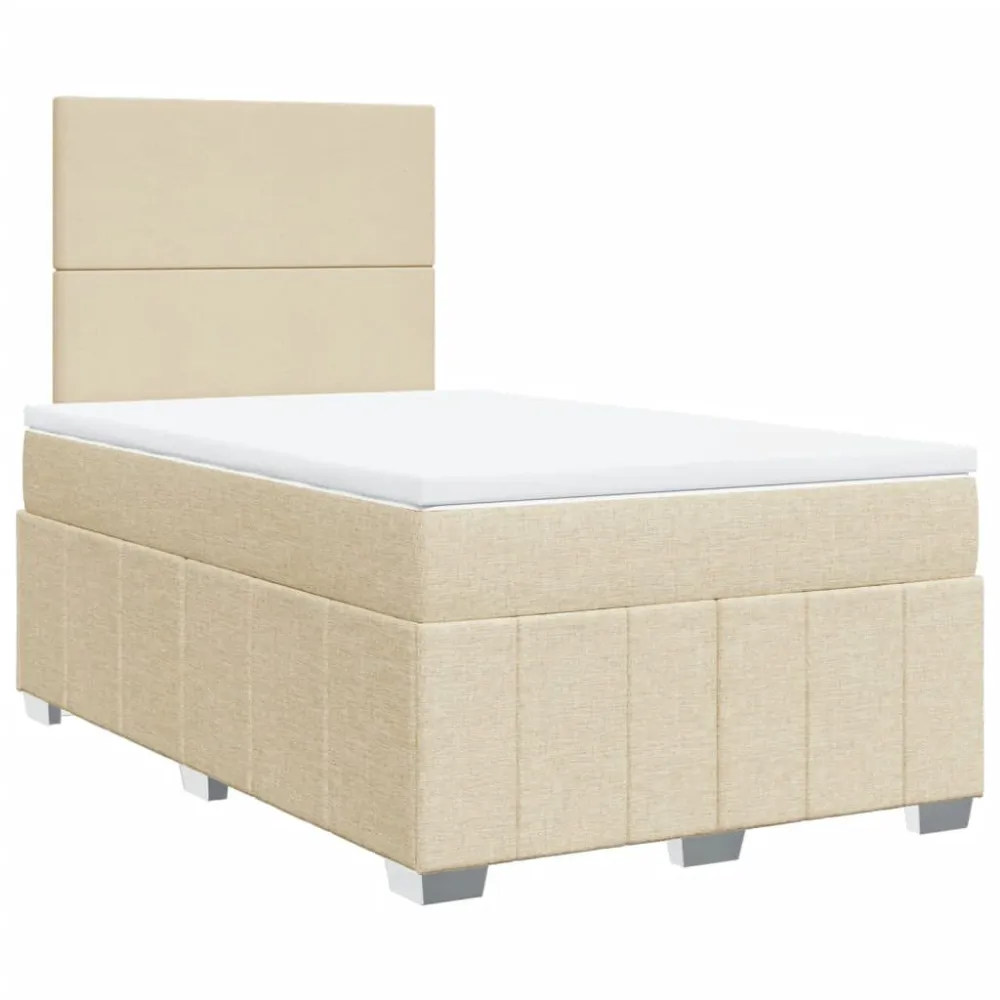 Cama com molasemcolchão 120x200 cm tecido cor creme com Capa Removível
