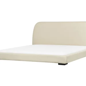 Suporte Lombar Cama de água de casal em tecido creme 180 x 200 cm ROISEL