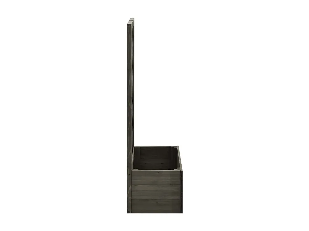 Profissional de Jardim Vaso com treliç para jardim 50x25x90 cm abeto maciço cinzento