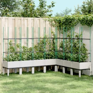 Redes de Sustentação Vaso/floreira de jardim com treliç 200x160x142,5 cm PP branco