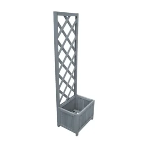 Suporte para Trepadeiras Vaso com treliç 40x30x135 cm madeira de abeto maciç