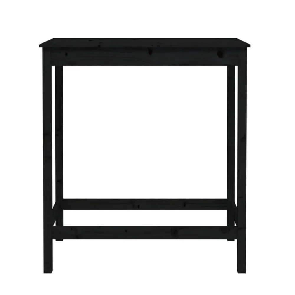 Mesa de bar 100x50x110 cm madeira de pinho maciç preto