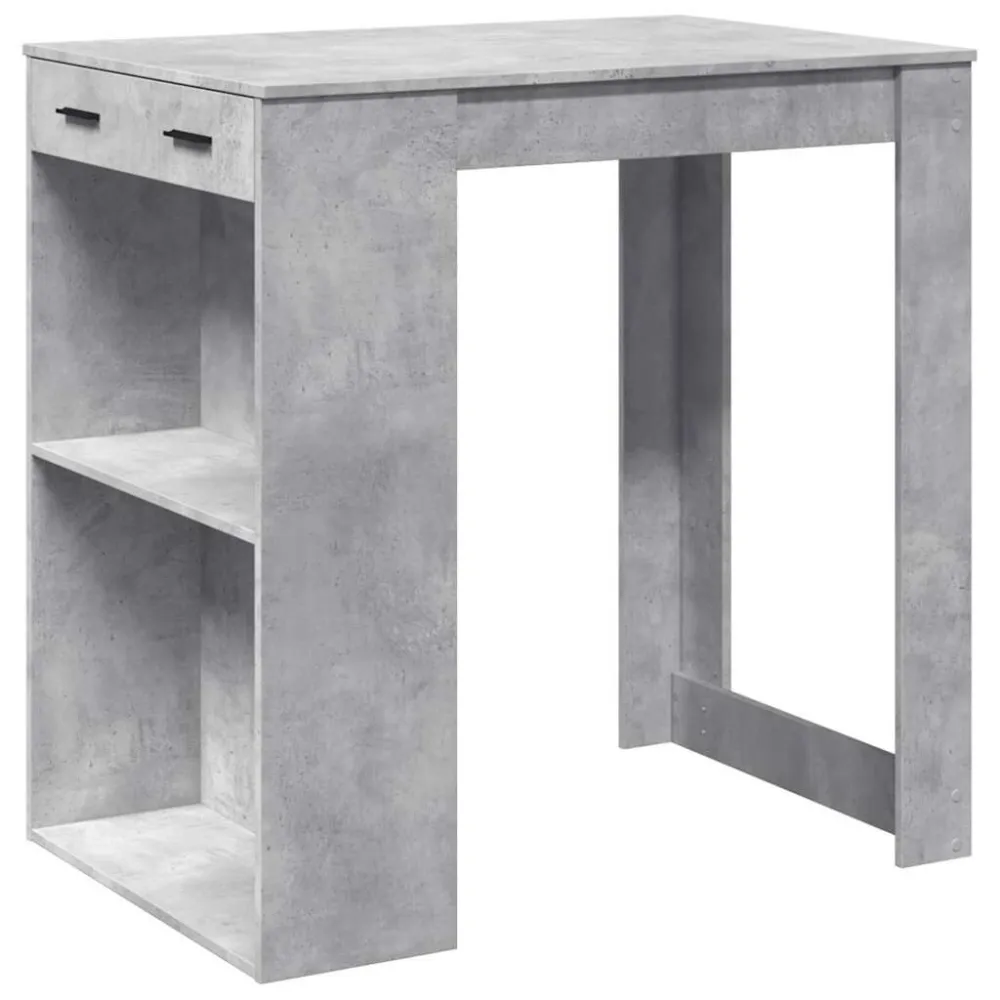 Mesa de bar 102x70x103,5 cm derivados madeira cinzento cimento