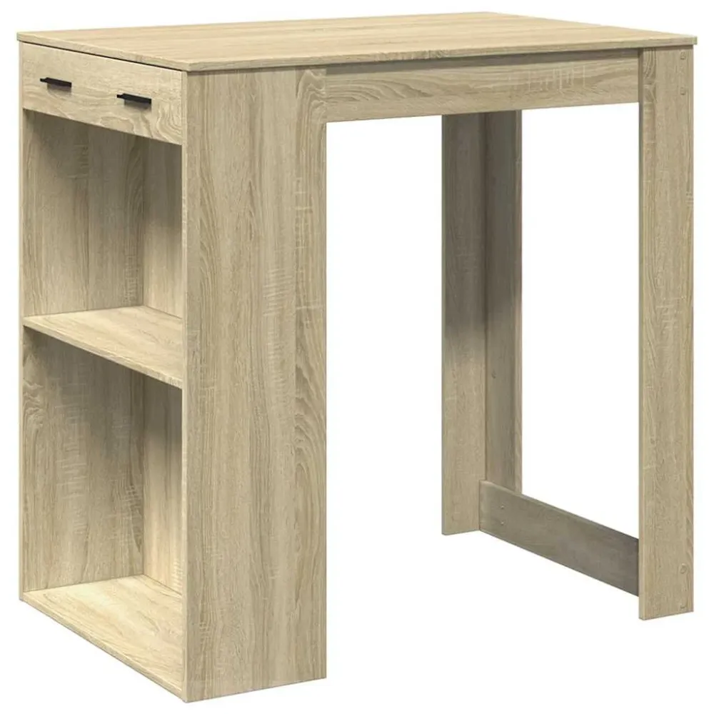 Mesa de bar 102x70x103,5cm derivados de madeira carvalho sonoma