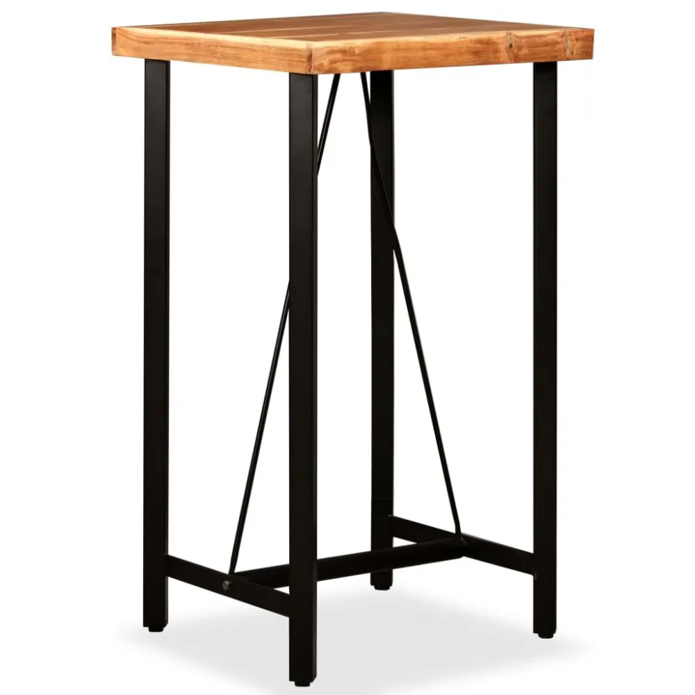 Mesa de bar 60x60x107 cm madeira de acácia maciç