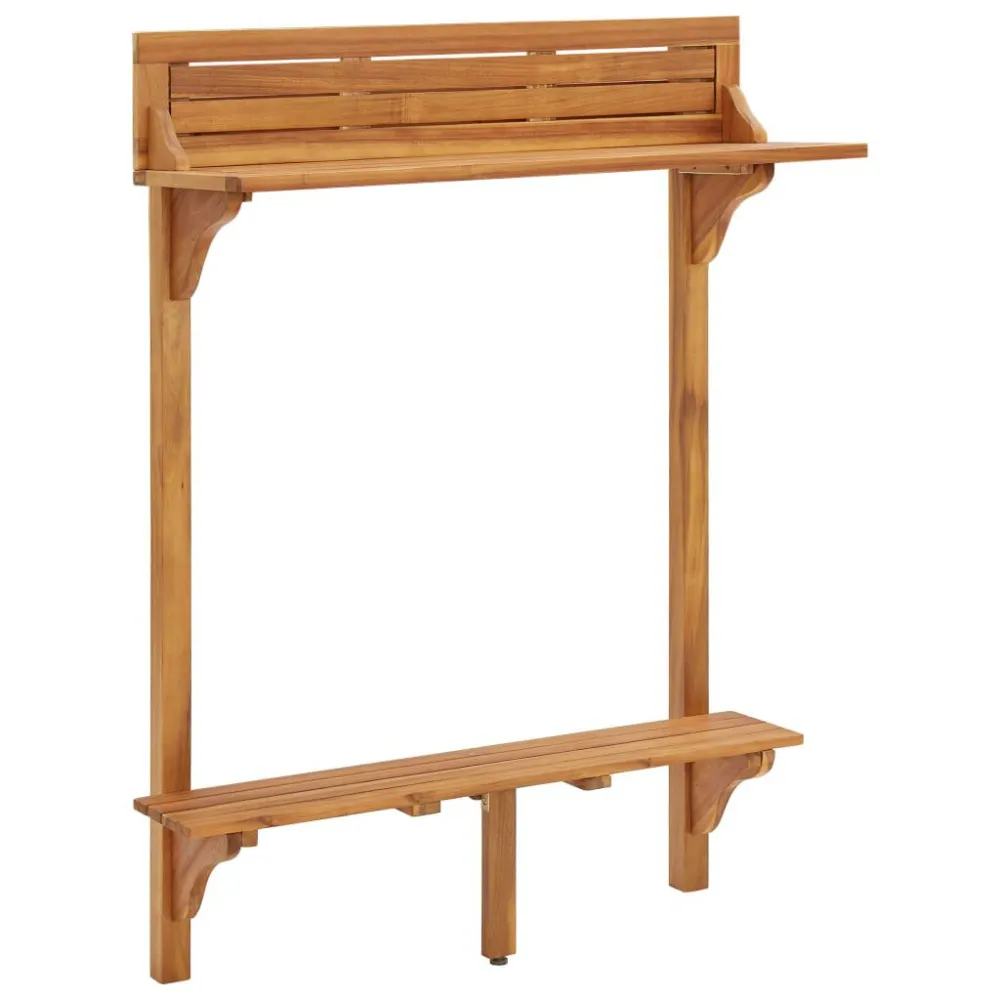 Mesa de bar para varanda 90x37x122,5 cm madeira de acácia maciç