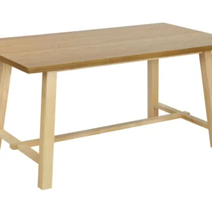 Mesa de jantar castanha clara 160 x 90 cm BARNES