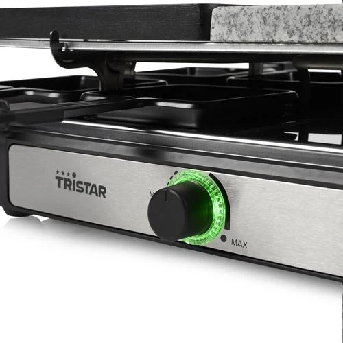 Grelhador Raclette Pedra | Teflon Tristar RA-2736 Stone Grill | 1400 W - Preto