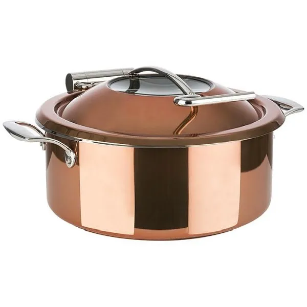 Rechaud APS, Ø 30,5 cm, altura: 17,5 cm, ço inoxidável 18/8, aspecto cobre, 12335