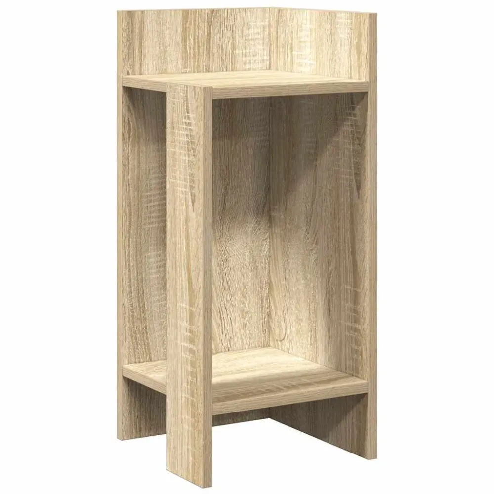 Mesa lateral com prateleira 110x50x103 cm carvalho sonoma