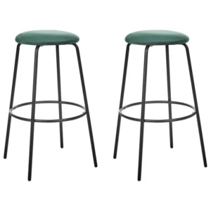 Bar Chair Set 2 Veludo Emerald Green MORTON