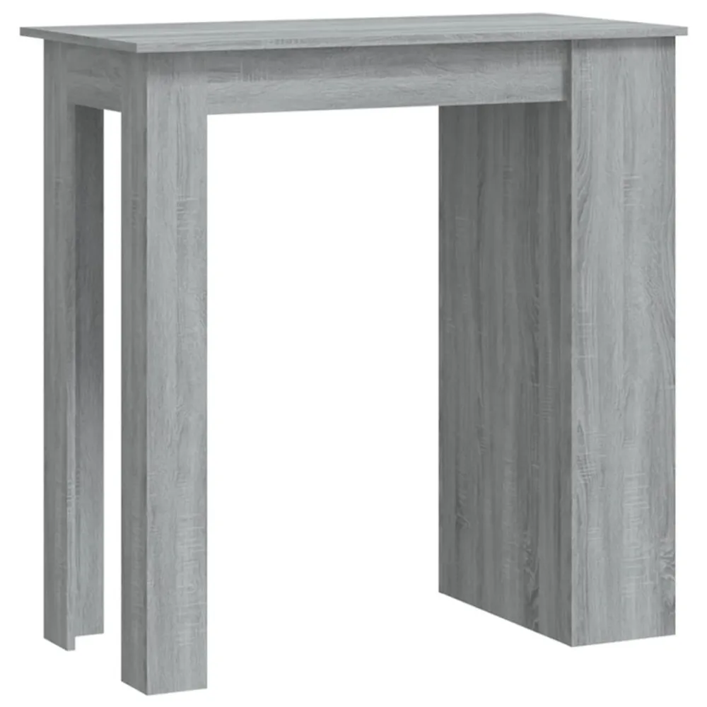 Mesa de bar com prateleiras derivados de madeira sonoma cinza