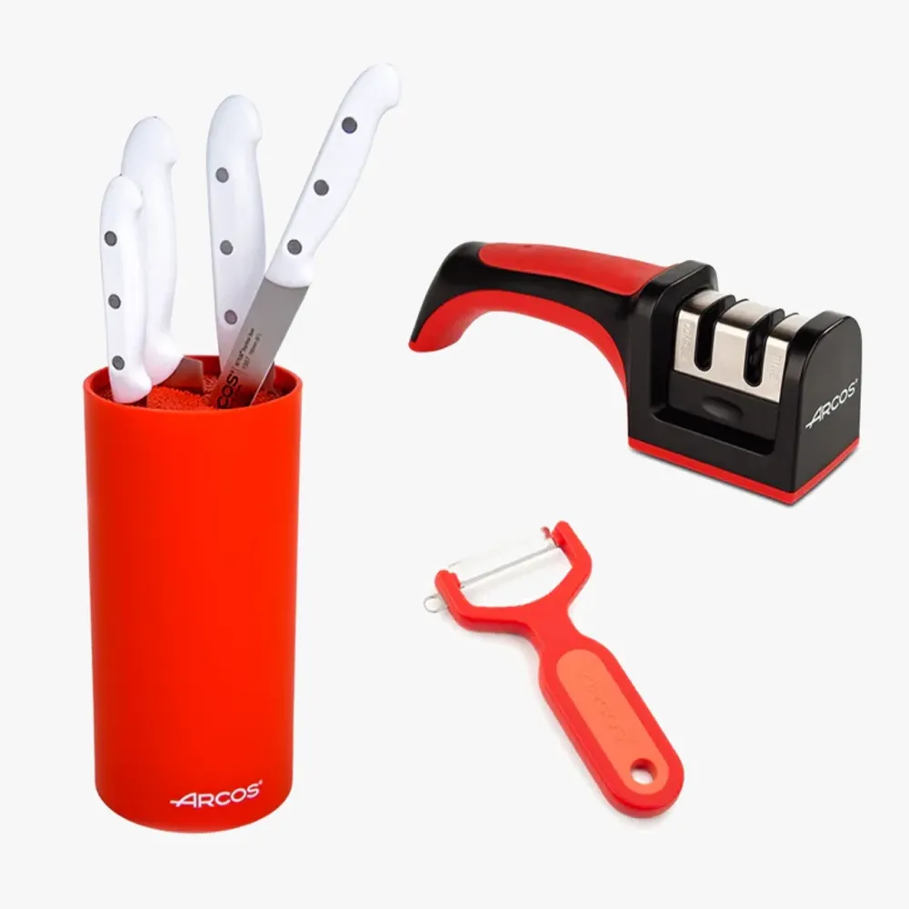 Serie Artika + Afilador + Pelador tomate rojo