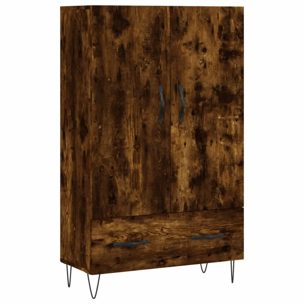 Armário alongado derivados de madeira 69,5x31x115cm carvalho fumado