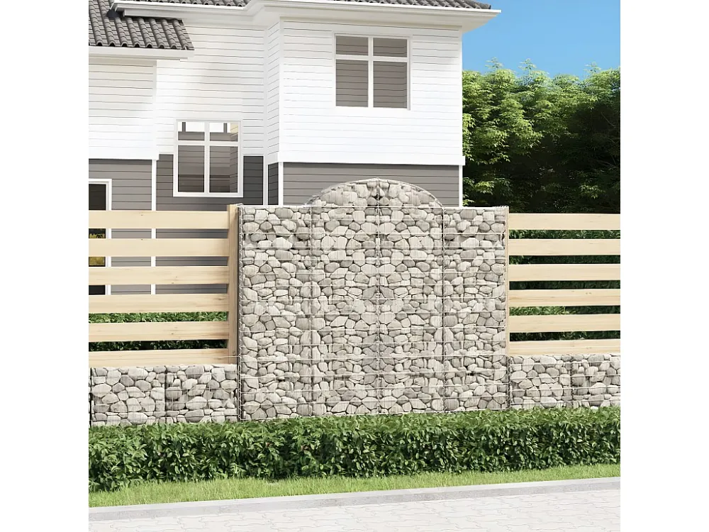 Cesto gabião arqueado 200x50x180/200 cm ferro galvanizado