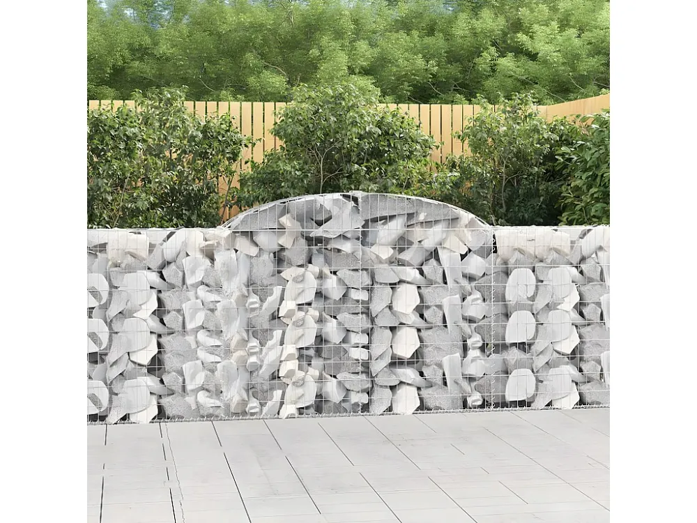 Cestos gabião arqueados 30peças 300x30x100/120 ferro galvanizado