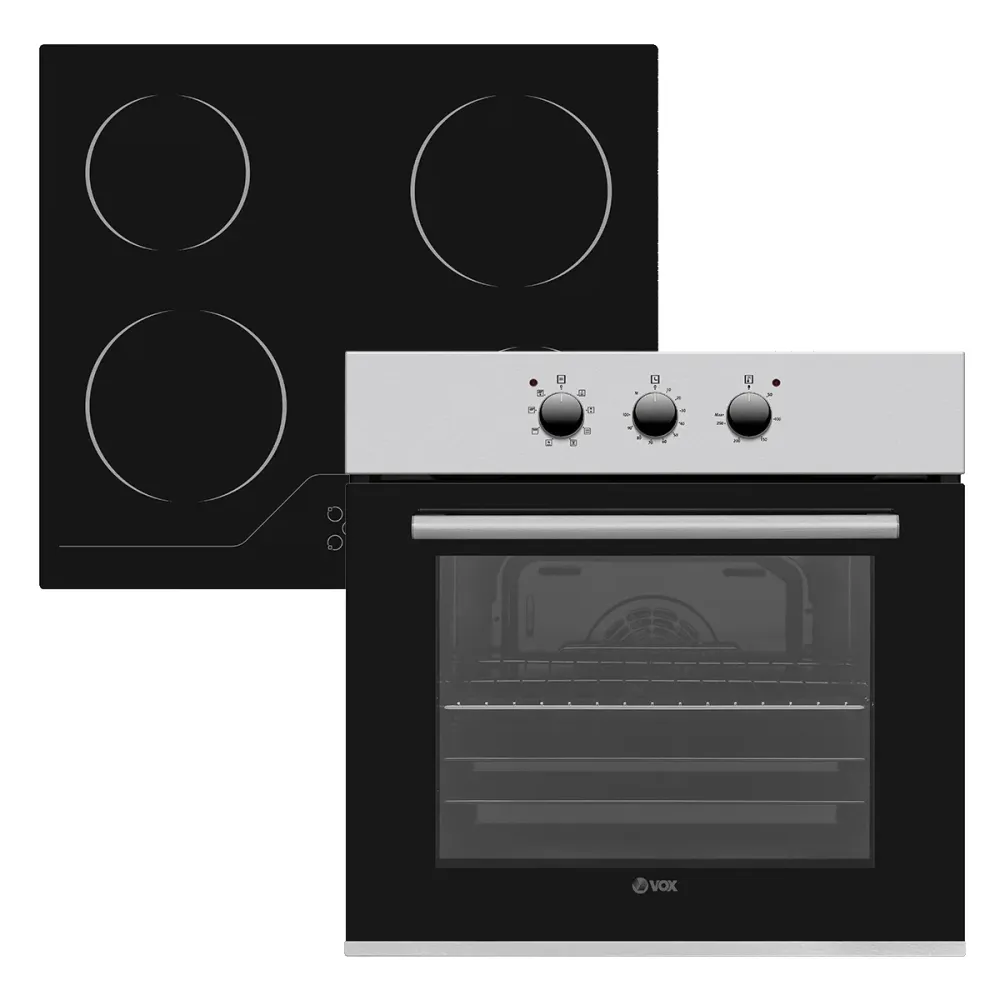 Conjunto Placa e Forno Elétrico VOX SET2111401 | Vitrocerâmica, 65L, Grill