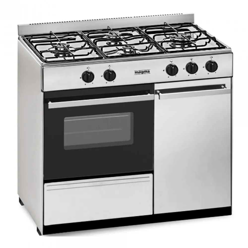 Fogão Gás MAGMA 901XST | 4 queimadores, Forno Gás, 55L