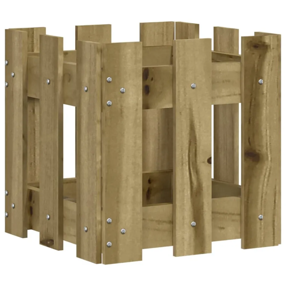 Suporte para Trepadeiras Vaso de jardim com design de cerca 30x30x30 cm pinho impregnado