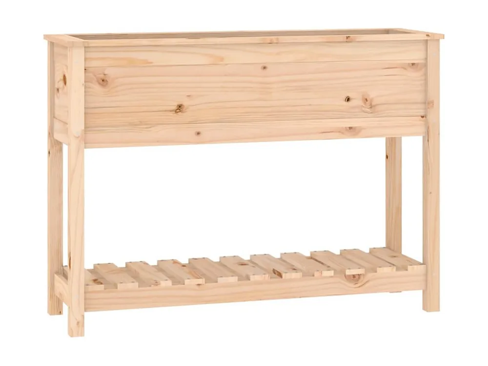 Jardineira de Parede Vaso/floreira com prateleira 111,5x34,5x81 cm pinho maciço